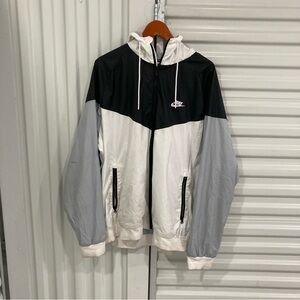 Nike Black, White, and Gray Windbreaker Jacket
